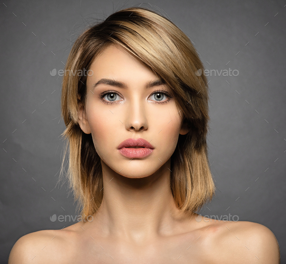 Woman With Beauty Face And Clean Skin Sexy Blonde Woman Stock Photo